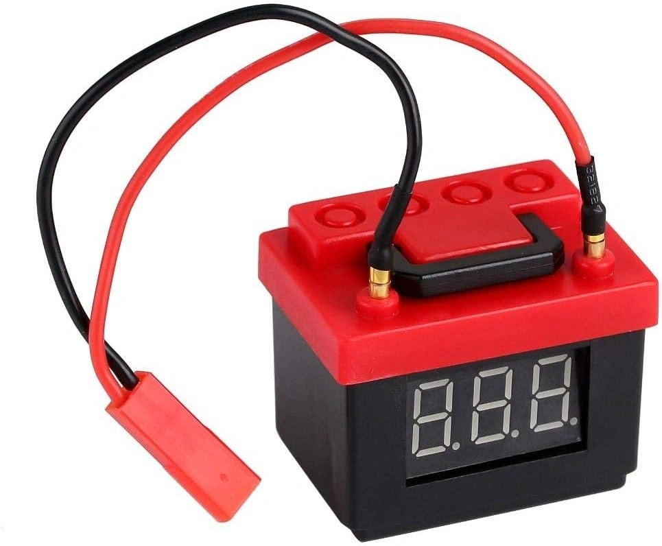 Remote Control Car Decor: Vibrant Red & Black Battery Box Set - 1/10 Scale!